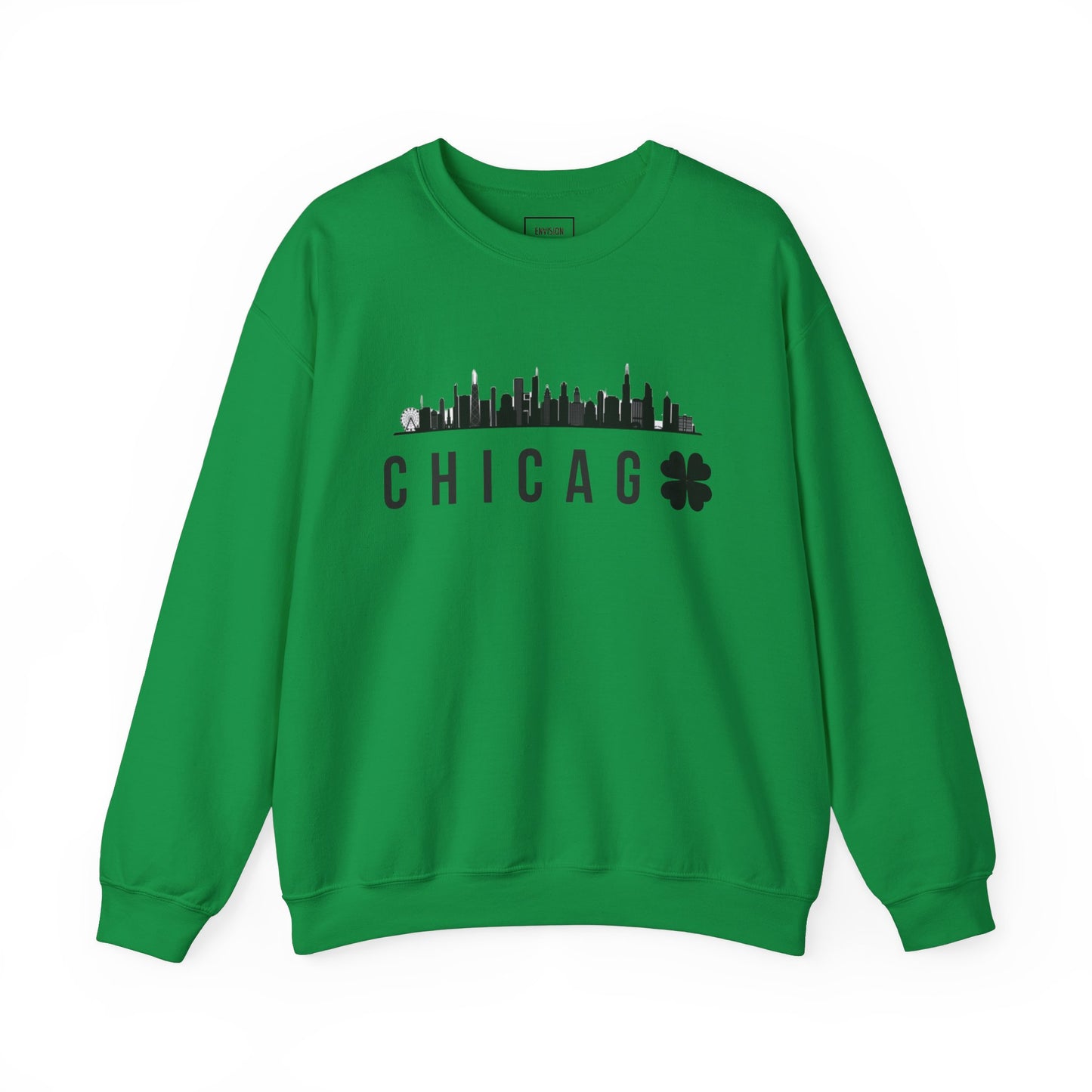 Saint Patrick's Day Chicago Skyline Crewneck Sweatshirt
