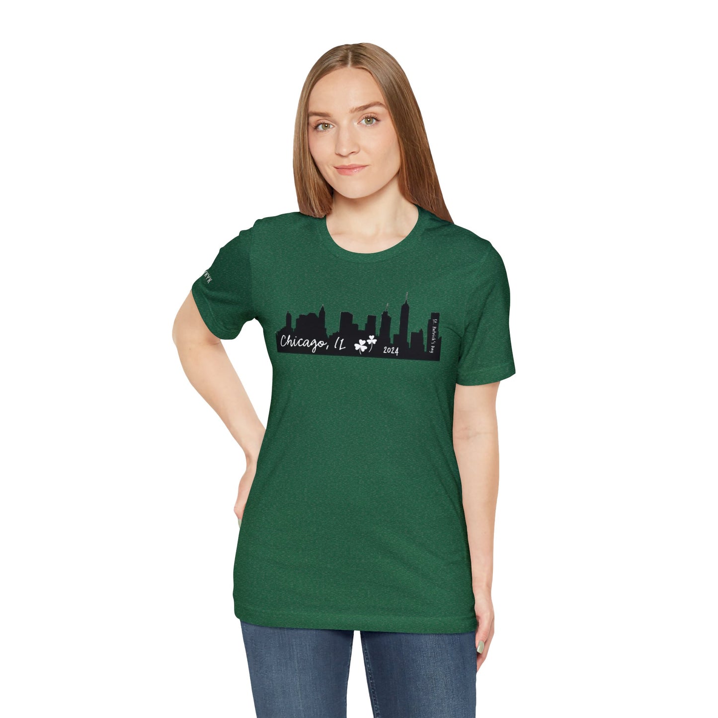 Saint Patrick's Day Chicago Skyline Tee