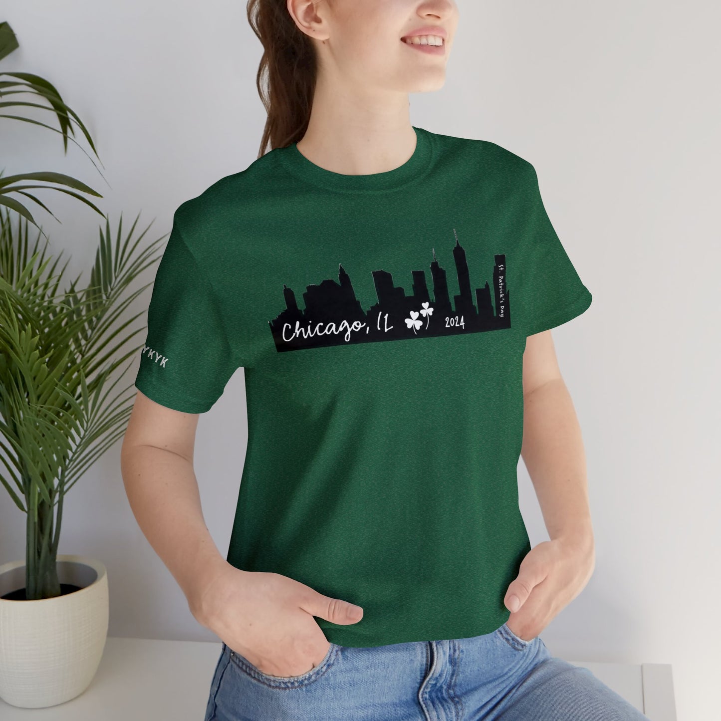 Saint Patrick's Day Chicago Skyline Tee