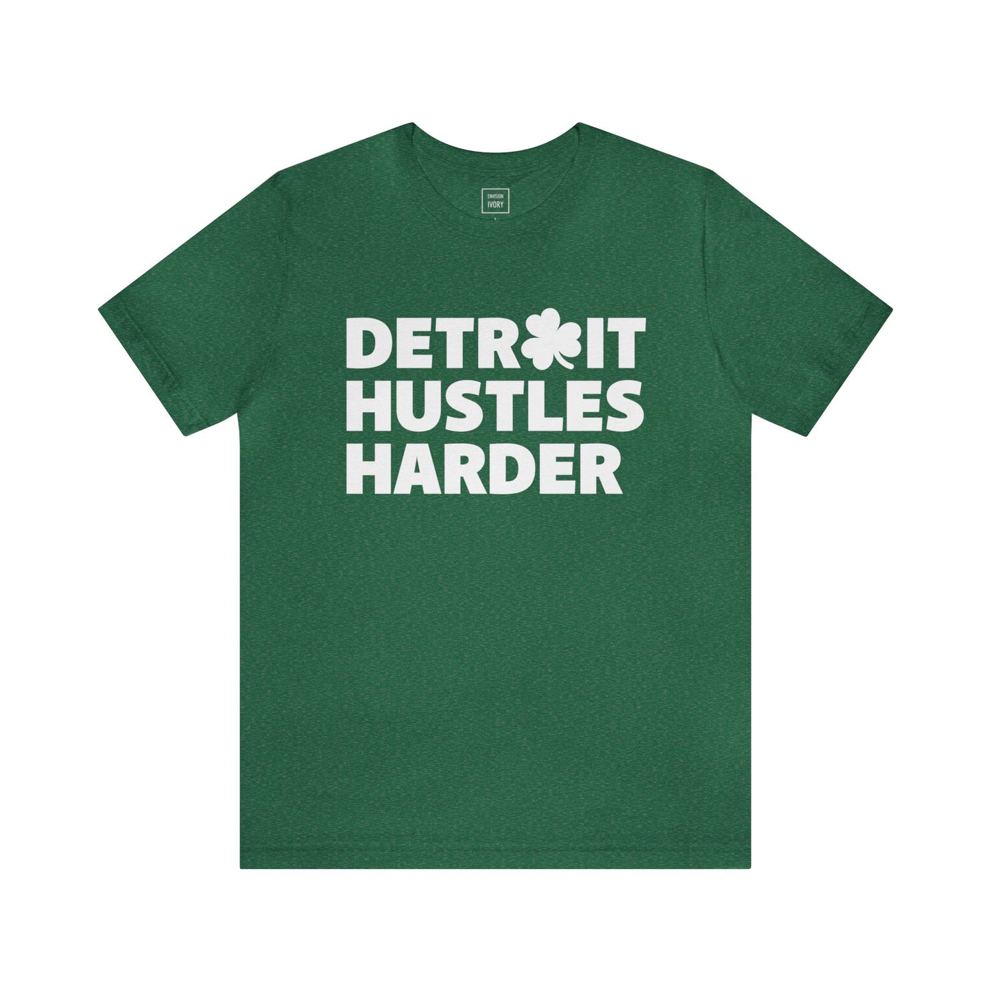 Detroit Hustles Harder Unisex Jersey Tee: Wear Your Hustle with Pride