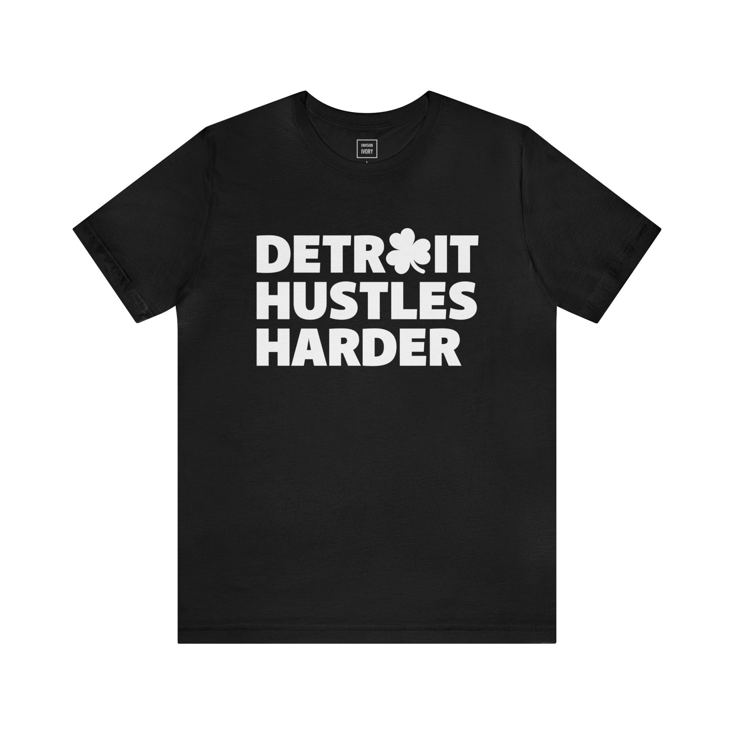 Detroit Hustles Harder Unisex Jersey Tee: Wear Your Hustle with Pride