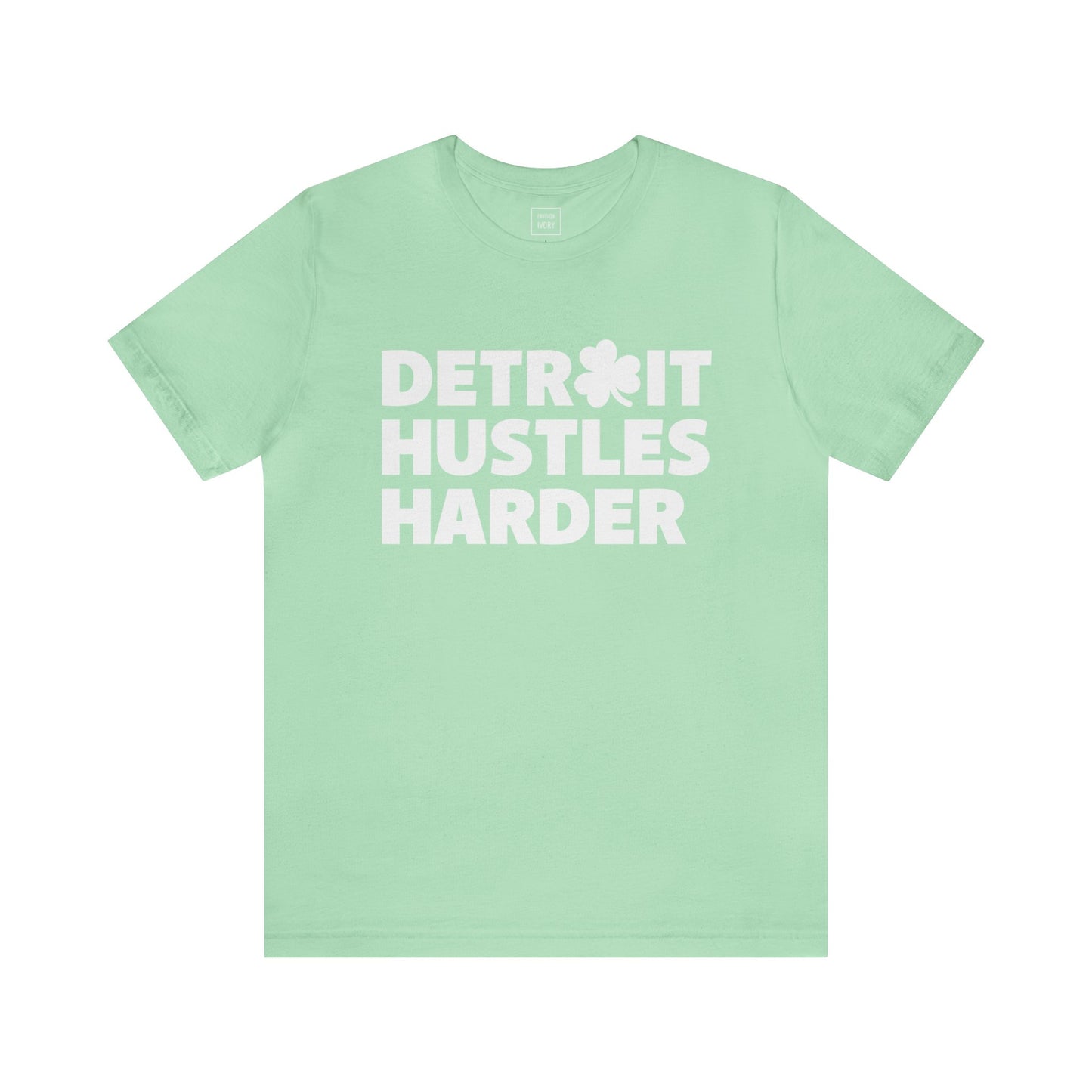 Detroit Hustles Harder Unisex Jersey Tee: Wear Your Hustle with Pride