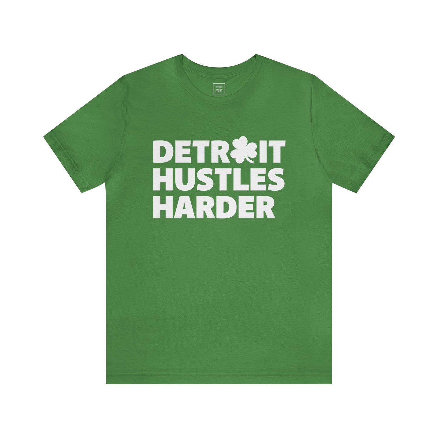 Detroit Hustles Harder Unisex Jersey Tee: Wear Your Hustle with Pride