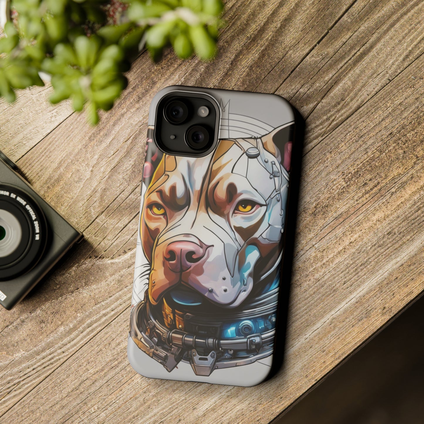 Retro Pitbull MagSafe Tough iPhone Case