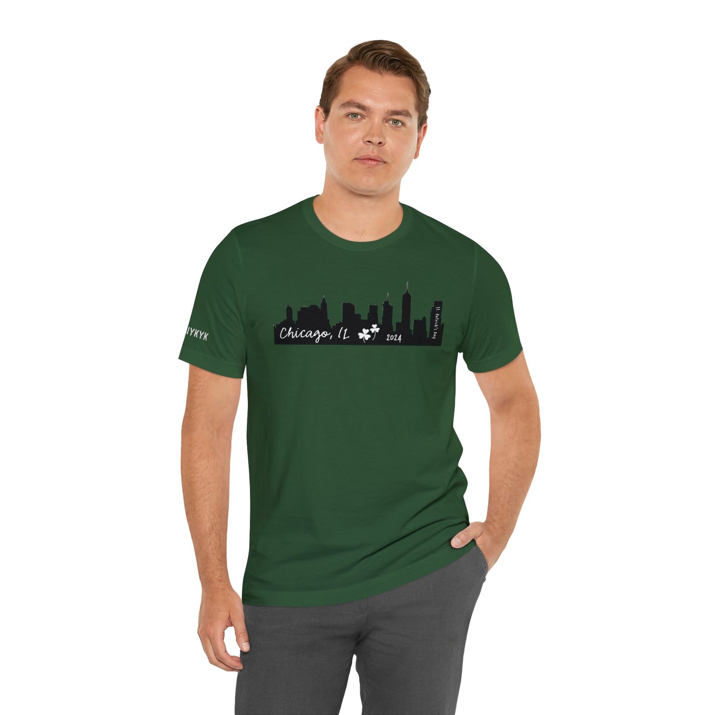 Saint Patrick's Day Chicago Skyline Tee