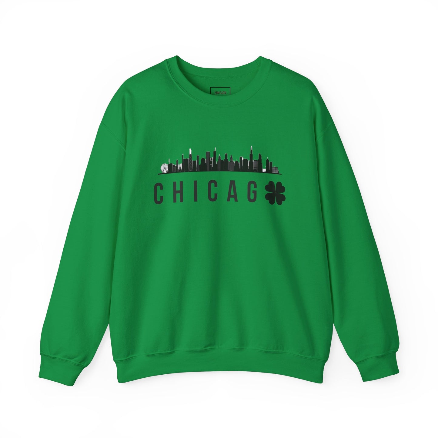 Saint Patrick's Day Chicago Skyline Crewneck Sweatshirt