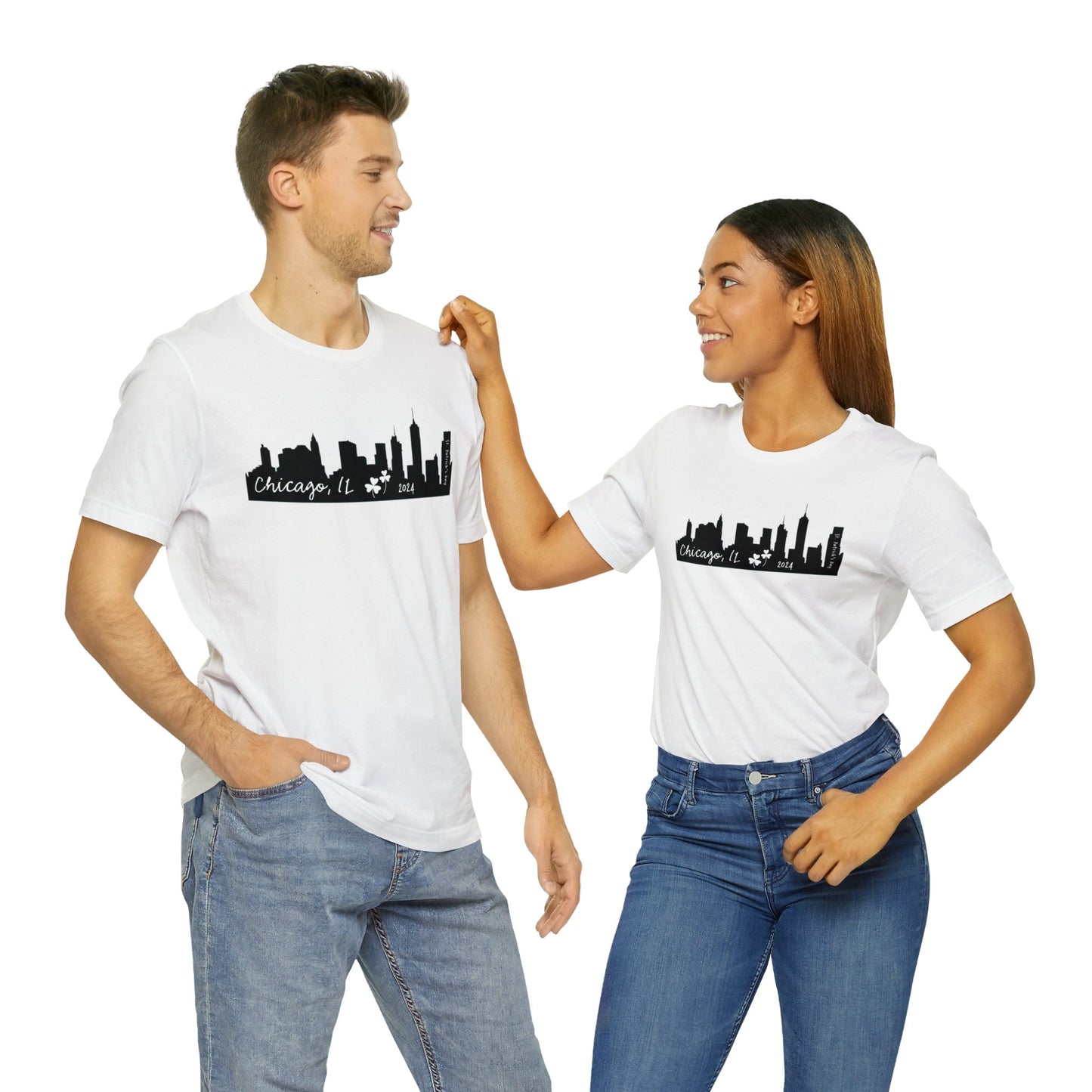 Saint Patrick's Day Chicago Skyline Tee