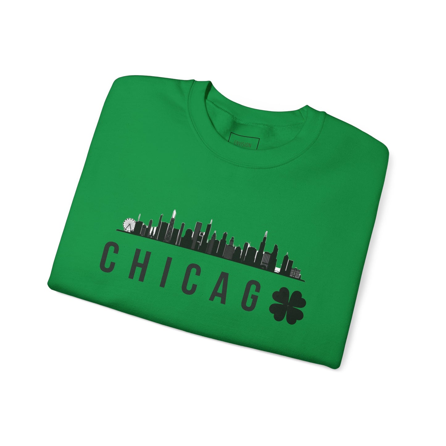 Saint Patrick's Day Chicago Skyline Crewneck Sweatshirt