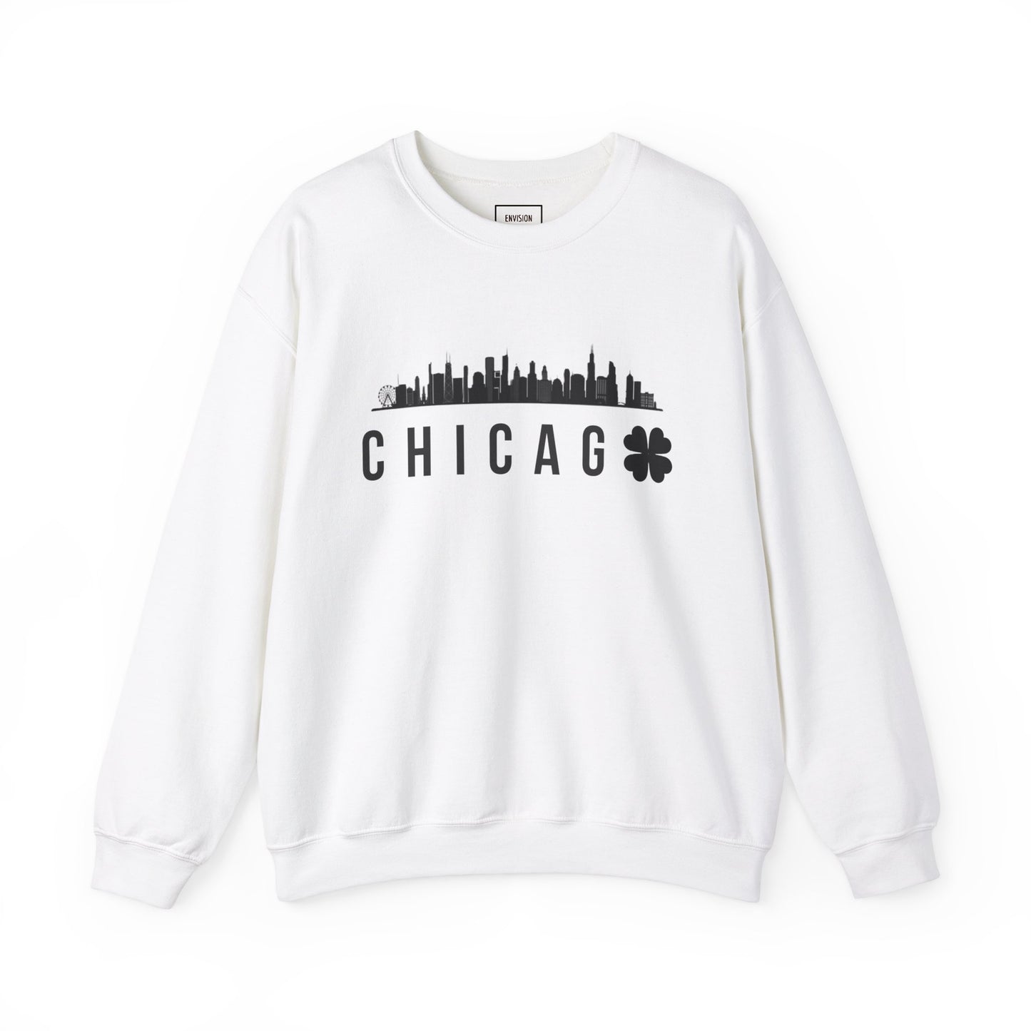 Saint Patrick's Day Chicago Skyline Crewneck Sweatshirt