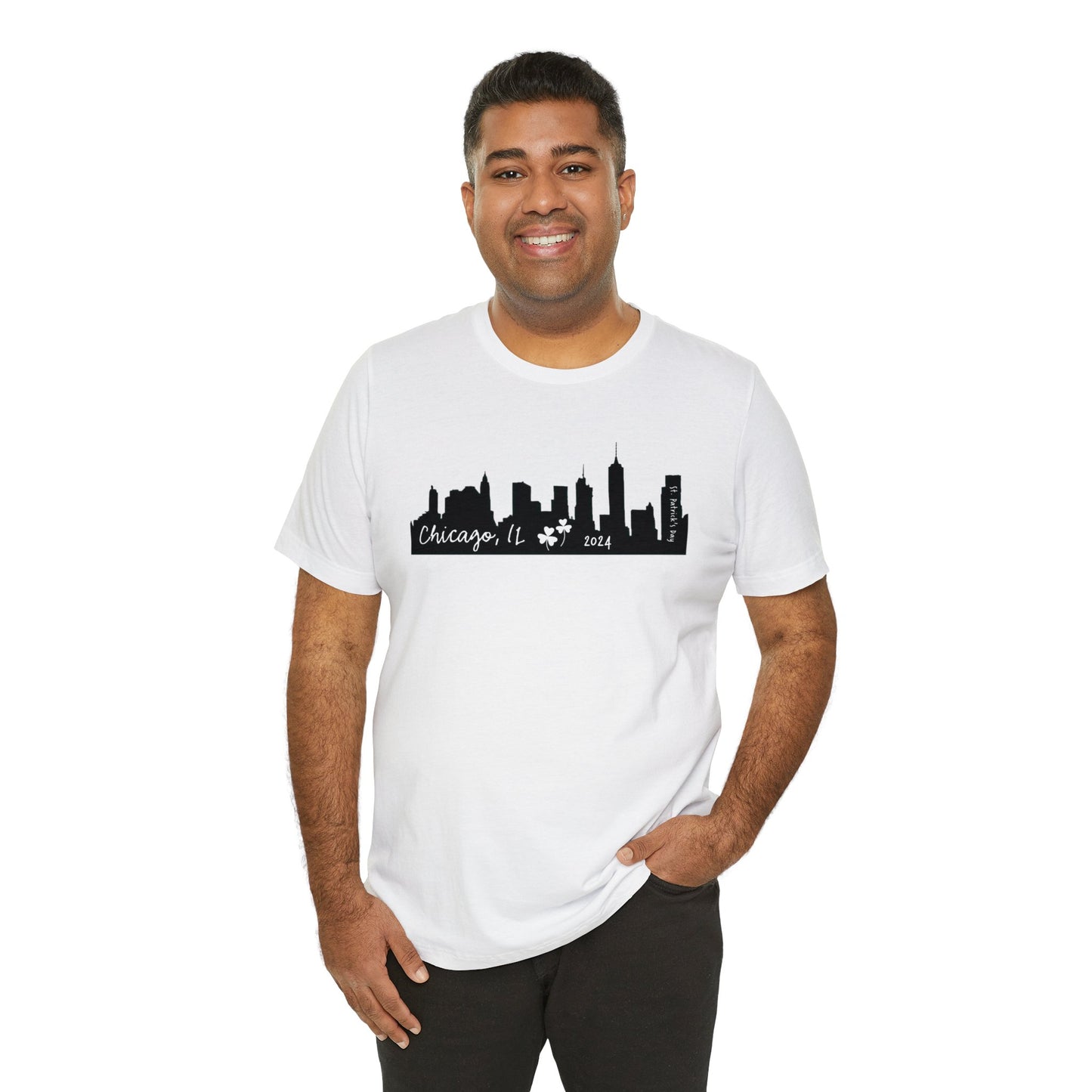 Saint Patrick's Day Chicago Skyline Tee