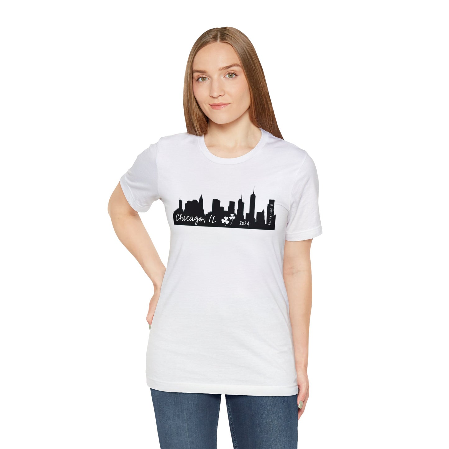 Saint Patrick's Day Chicago Skyline Tee