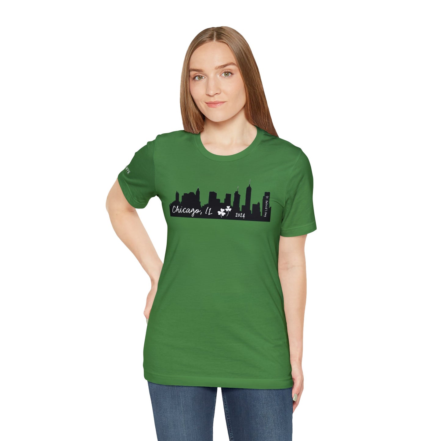 Saint Patrick's Day Chicago Skyline Tee