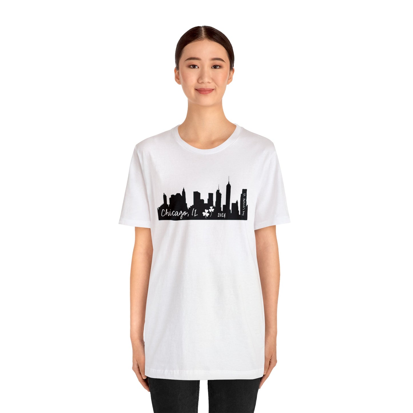 Saint Patrick's Day Chicago Skyline Tee