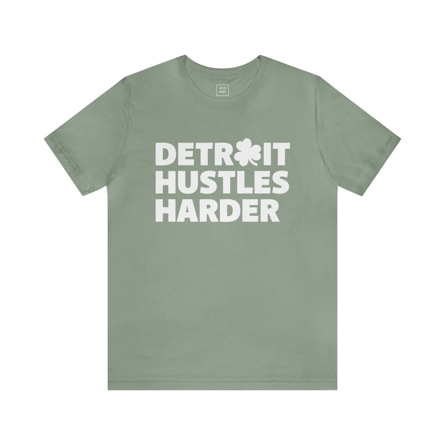 Detroit Hustles Harder Unisex Jersey Tee: Wear Your Hustle with Pride