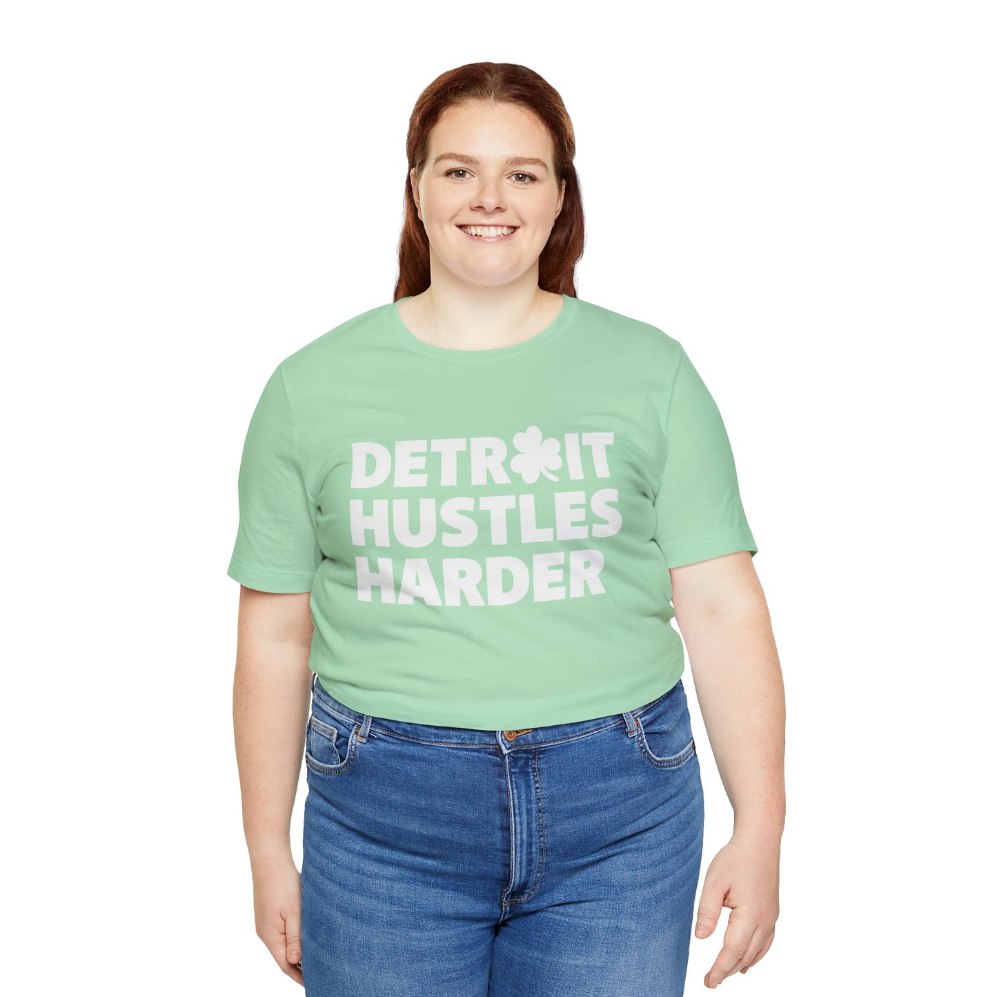 Detroit Hustles Harder Unisex Jersey Tee: Wear Your Hustle with Pride