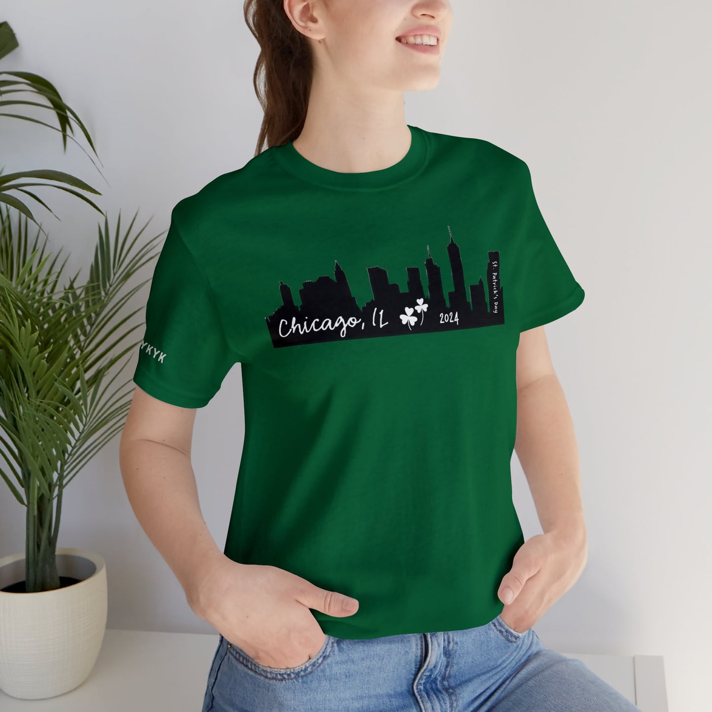 Saint Patrick's Day Chicago Skyline Tee