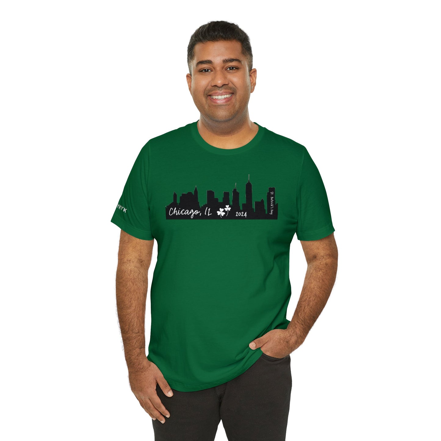 Saint Patrick's Day Chicago Skyline Tee