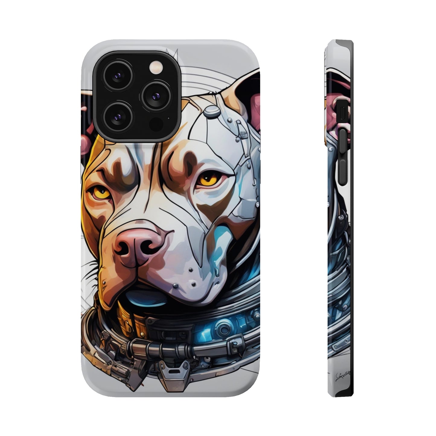 Retro Pitbull MagSafe Tough iPhone Case