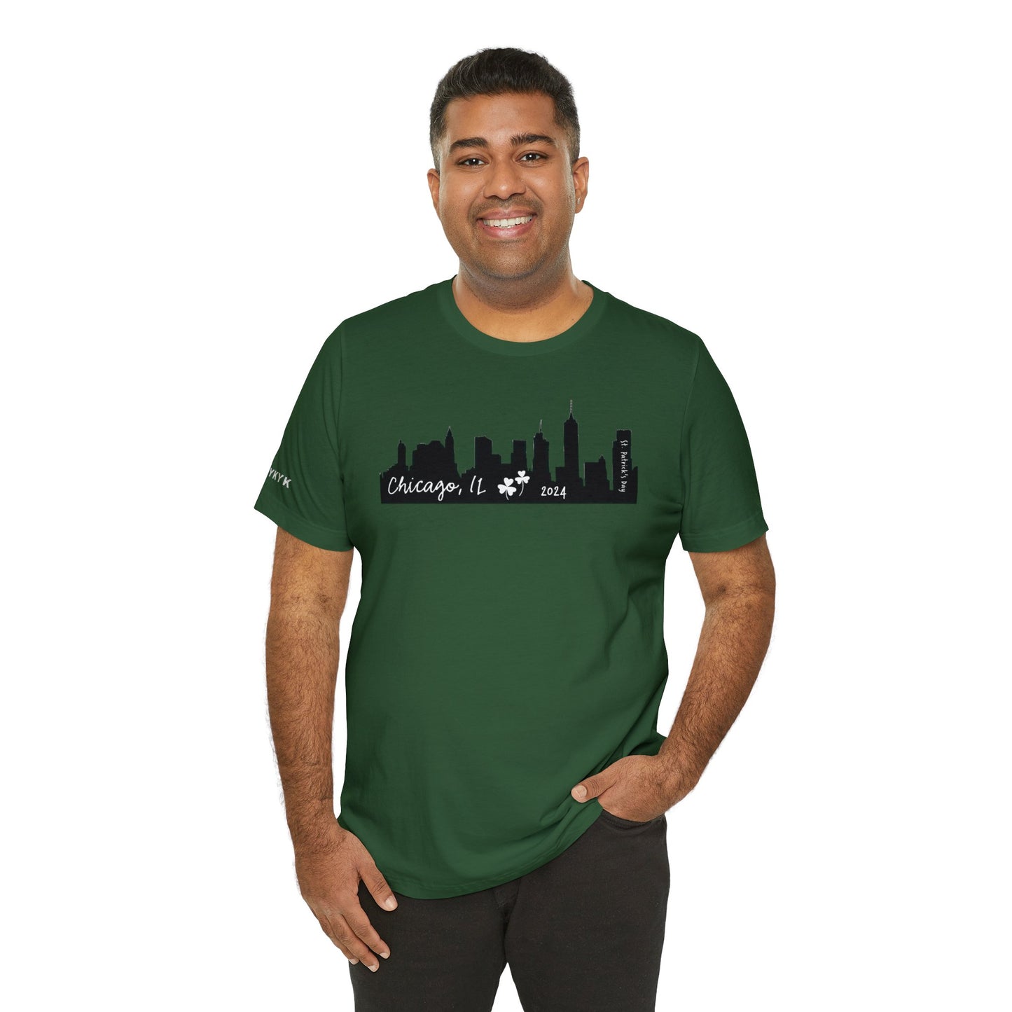 Saint Patrick's Day Chicago Skyline Tee