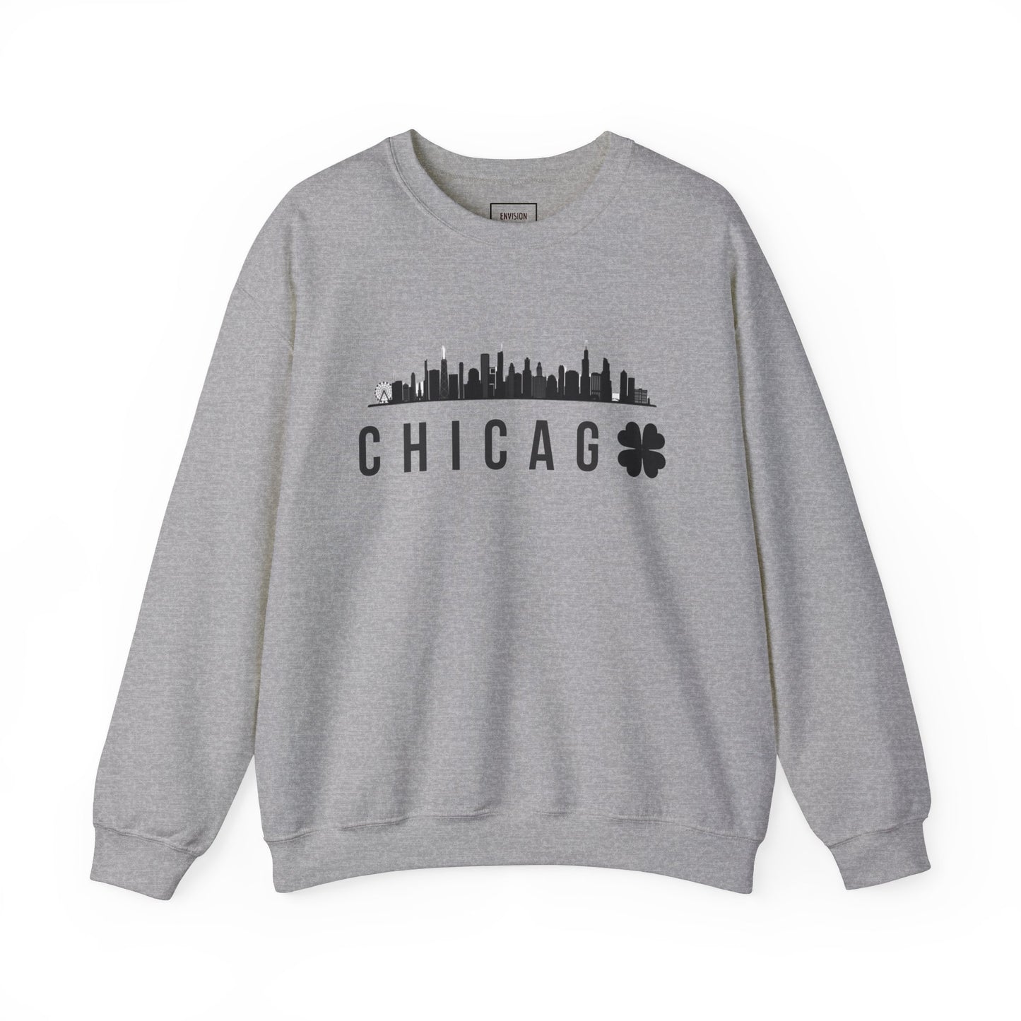 Saint Patrick's Day Chicago Skyline Crewneck Sweatshirt