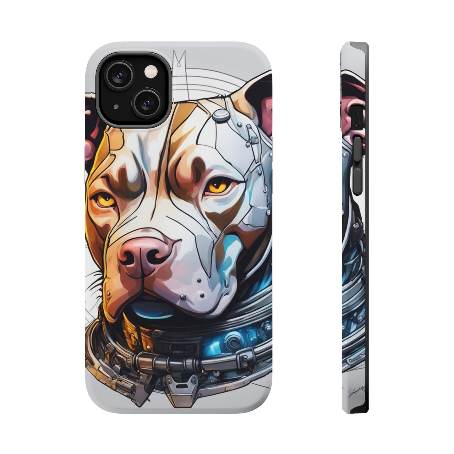 Retro Pitbull MagSafe Tough iPhone Case