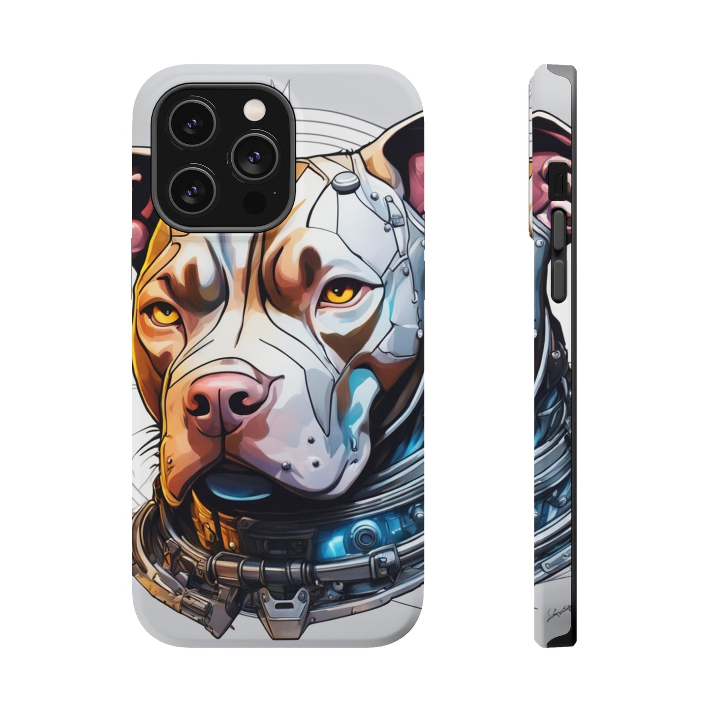 Retro Pitbull MagSafe Tough iPhone Case