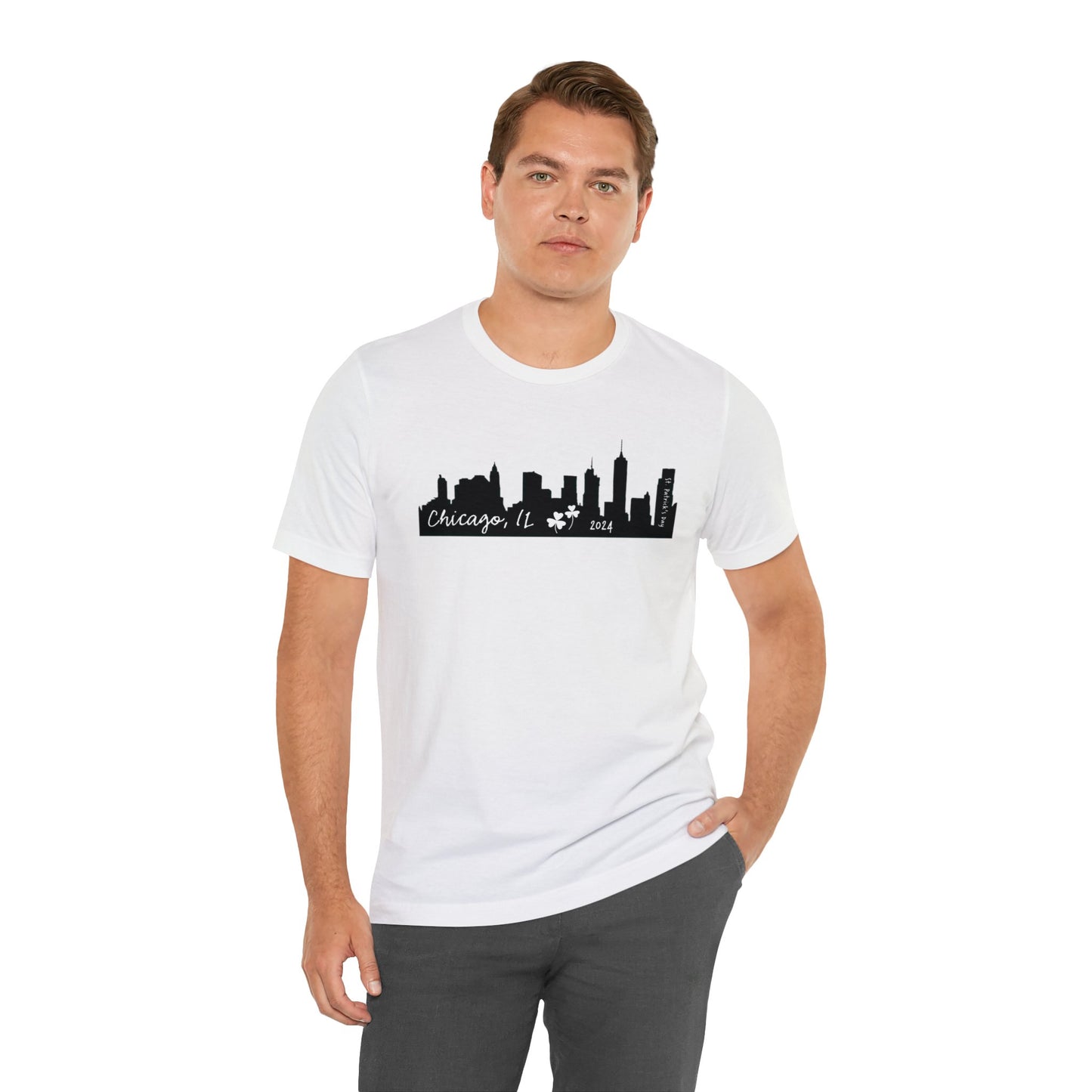 Saint Patrick's Day Chicago Skyline Tee