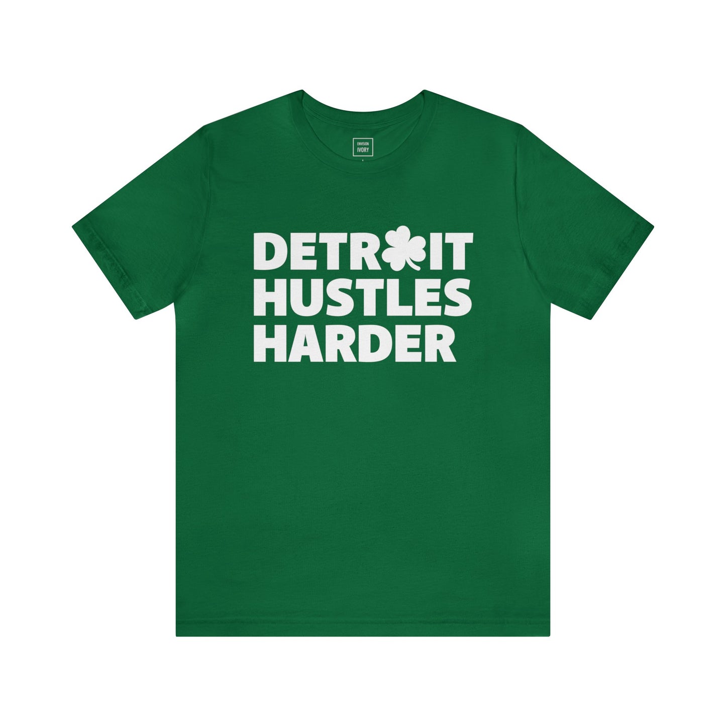 Detroit Hustles Harder Unisex Jersey Tee: Wear Your Hustle with Pride