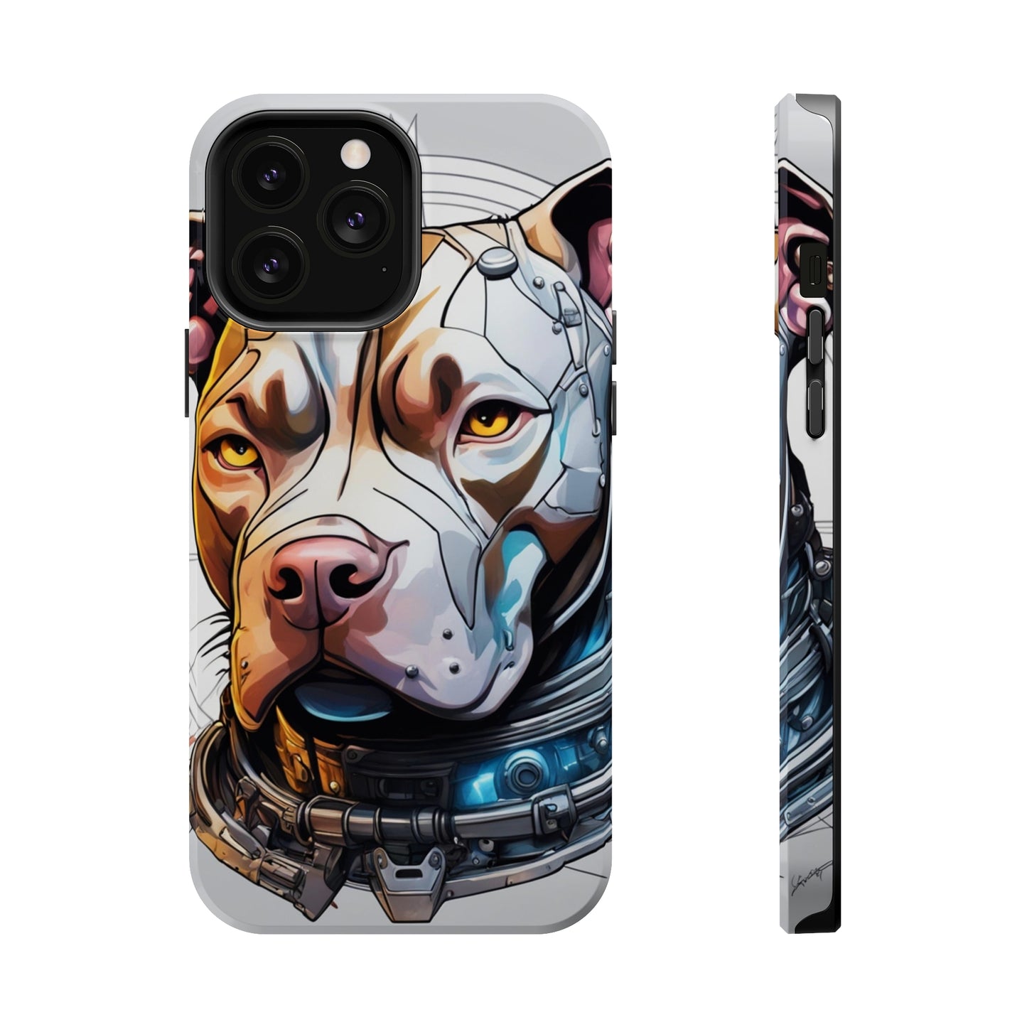 Retro Pitbull MagSafe Tough iPhone Case