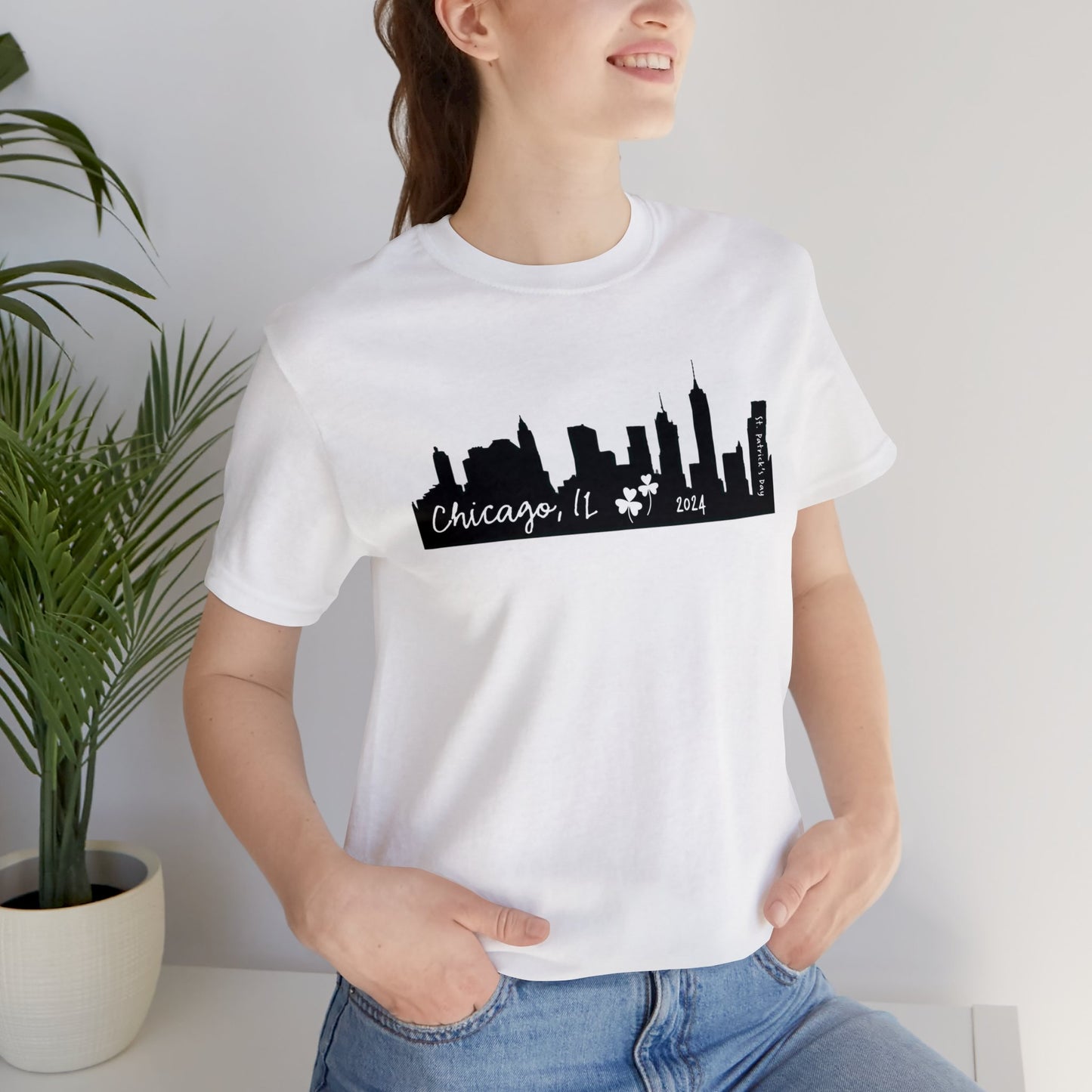 Saint Patrick's Day Chicago Skyline Tee